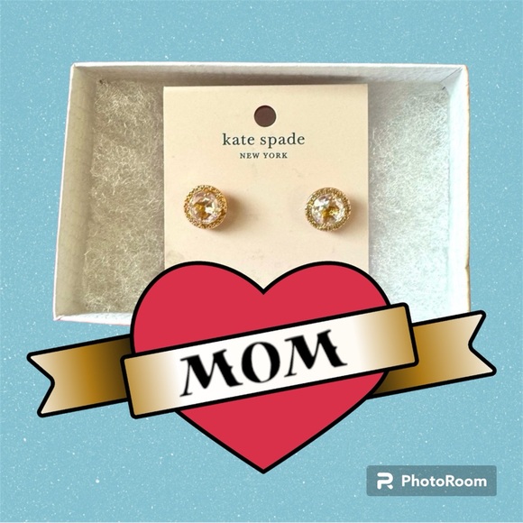 kate spade Jewelry - Kate Spade New York rose gold cubic zirconia stud earrings, NWT